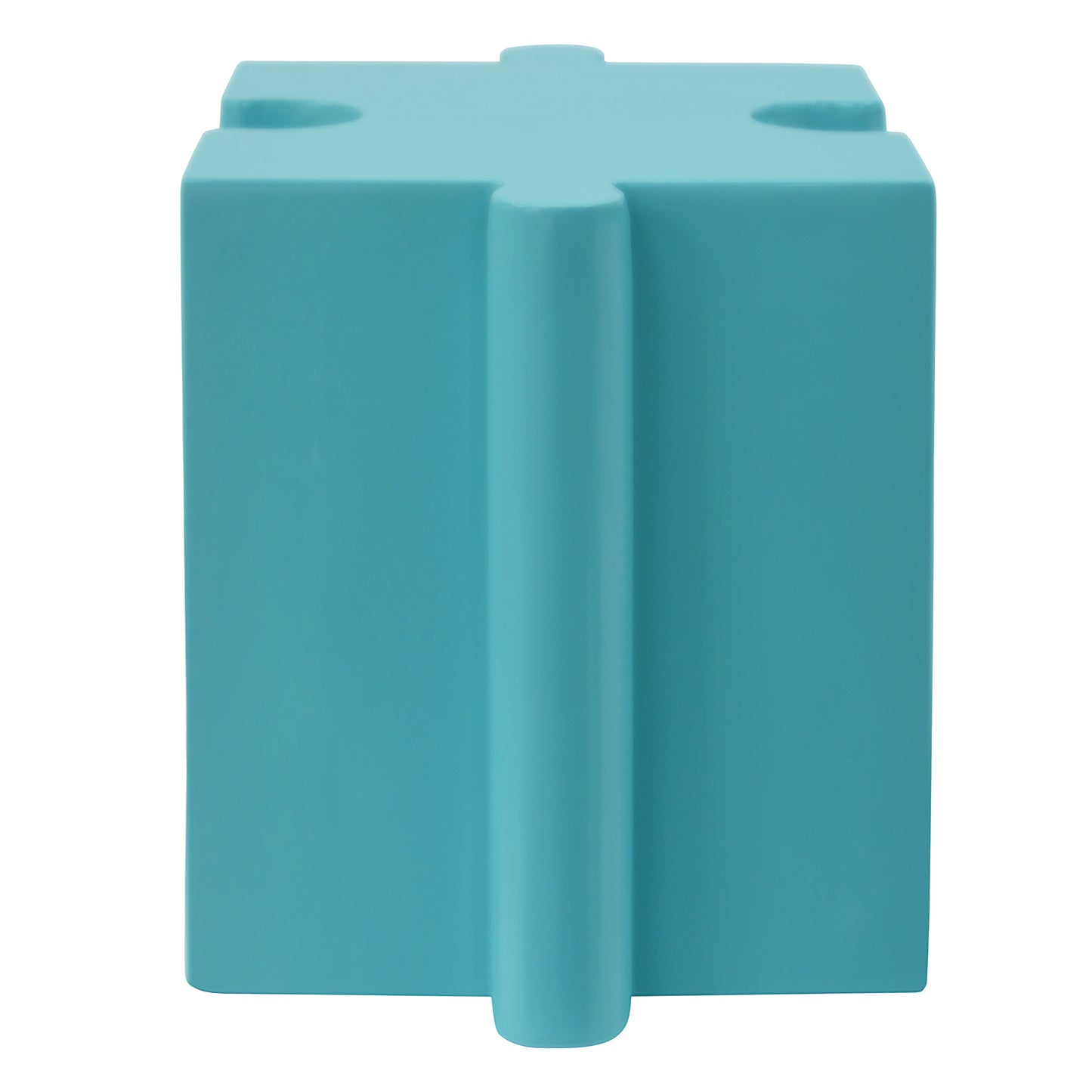 Puzzle Art Side Table, Modular Concave Edge MGO Table - Buy Singles or Combine for Custom Layouts, Indoor & Outdoor,Light Blue Color