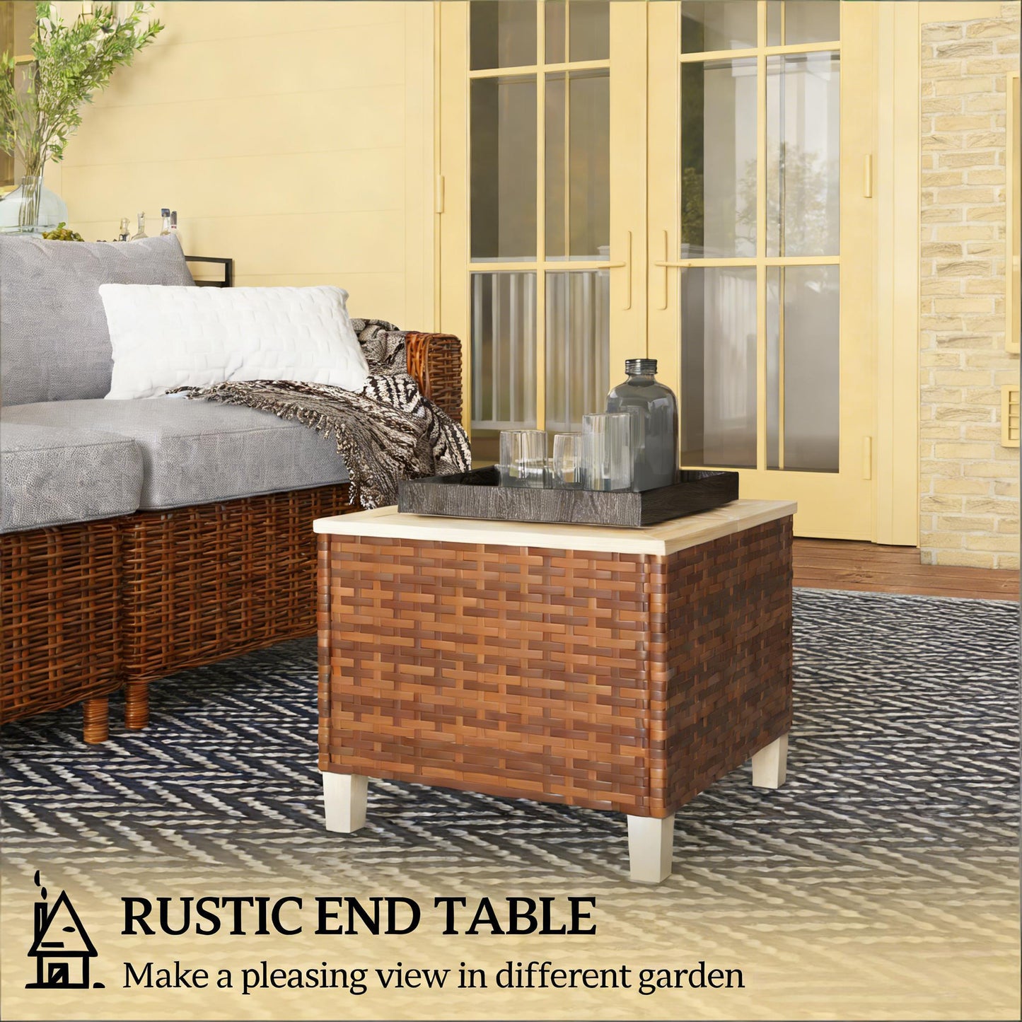 Small Outdoor Table,End Table,Outdoor Side Table