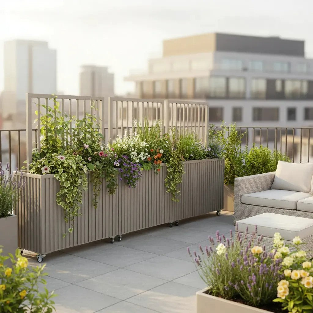 Grove Divider Planter- Grey Brown