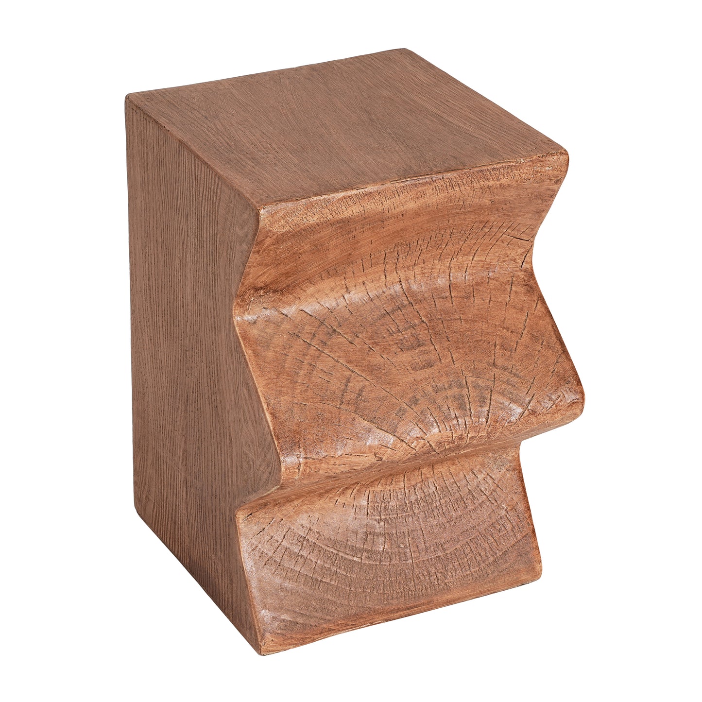 MGO Side Table, Set of 2 Rectangular Outdoor Side Tables, Decorative Garden Stools for Indoor Outdoor, Accent Table,Patio Side Table,Nesting End Table,Faux Wood Natural Color