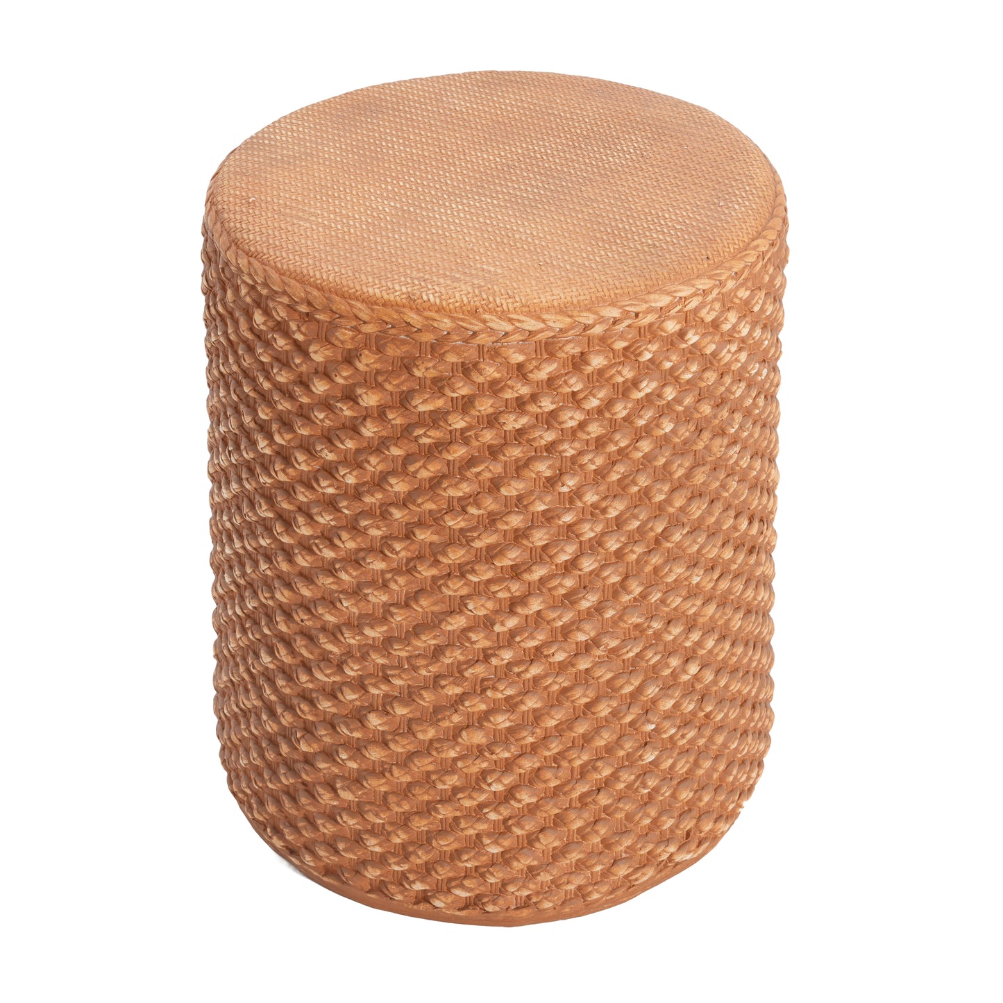 Evie Outdoor Patio Round MGO Side Table, Brown