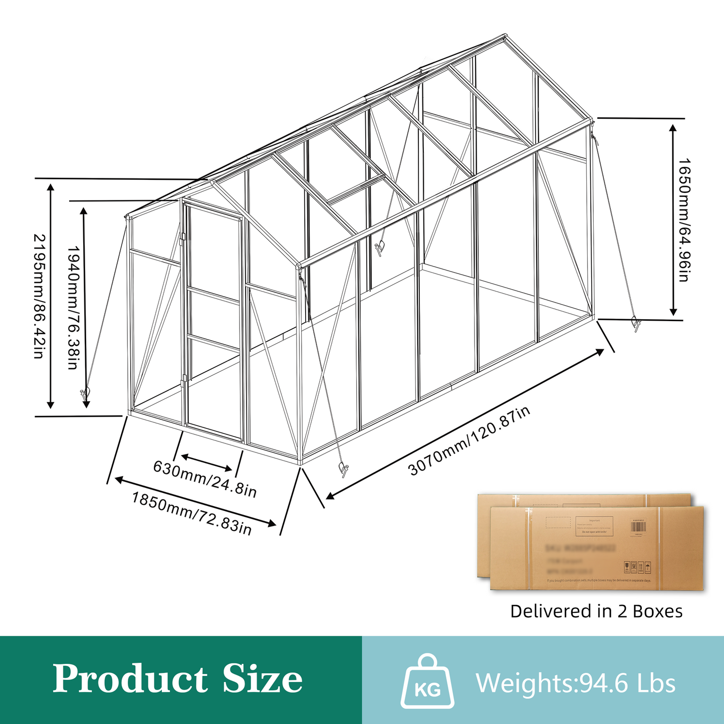 Newly marketed Gain height windproofaluminum greenhouse 6x10 FT Polycarbonate Greenhouse Raised Base and Anchor Aluminum Heavy Duty Walk-in Greenhouses for Outdoor Backyard in All Season