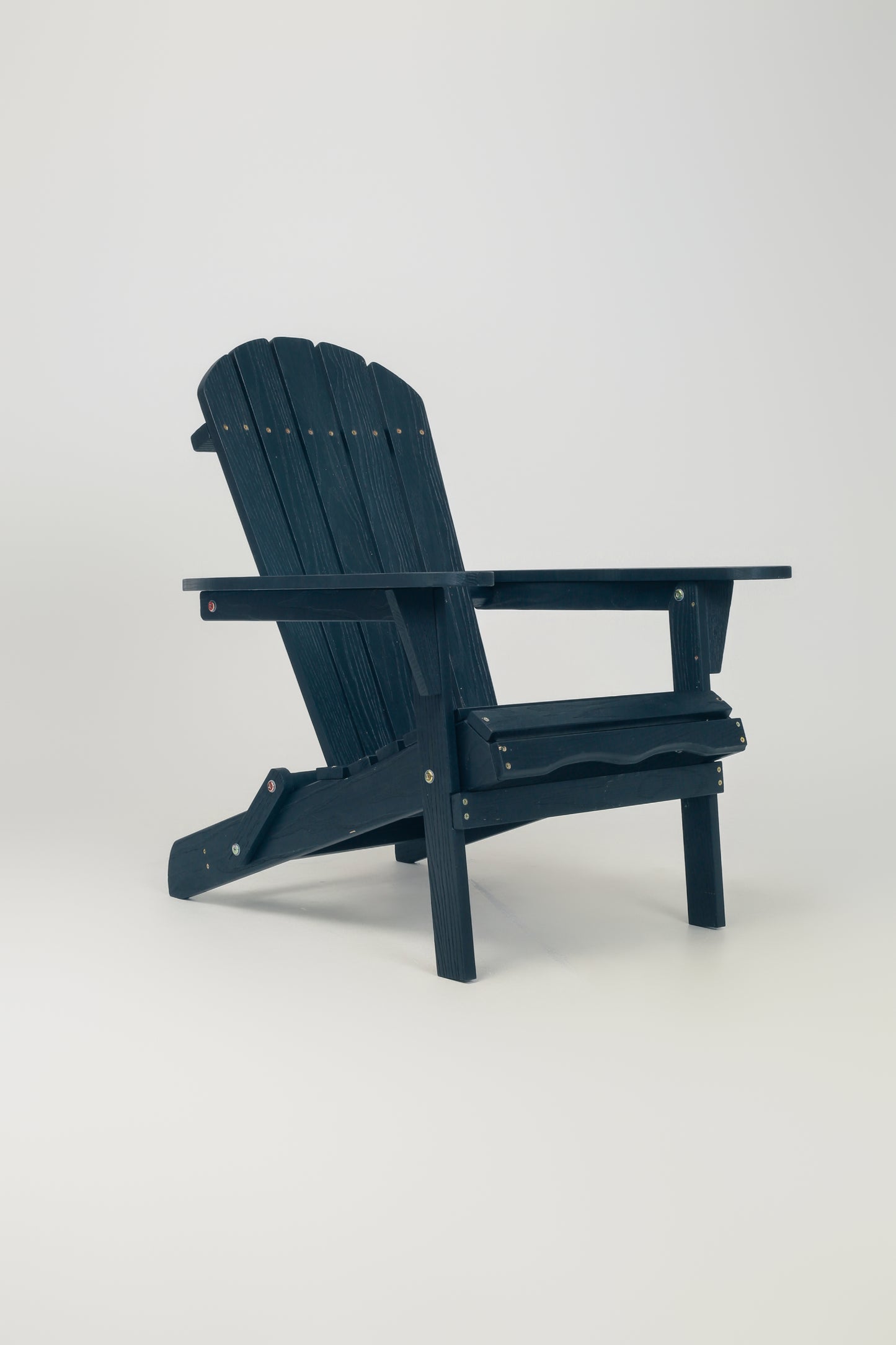 Wood Lounge Patio Chair for Garden Outdoor Wooden Folding Embossed Adirondack Chair Solid Wood Lounge Patio Chair with Wood Grain