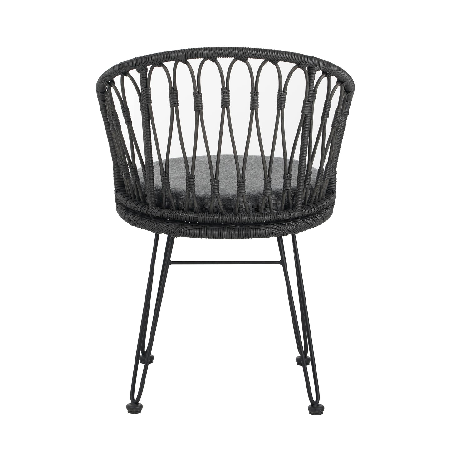 TAVON CHAIR,2PCS with 2 Cushions,Gray