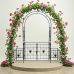 84.6 in. x 78.74 in. Metal Arch Garden Trellis for Wedding Ceremony Party Plant Climbing in Black