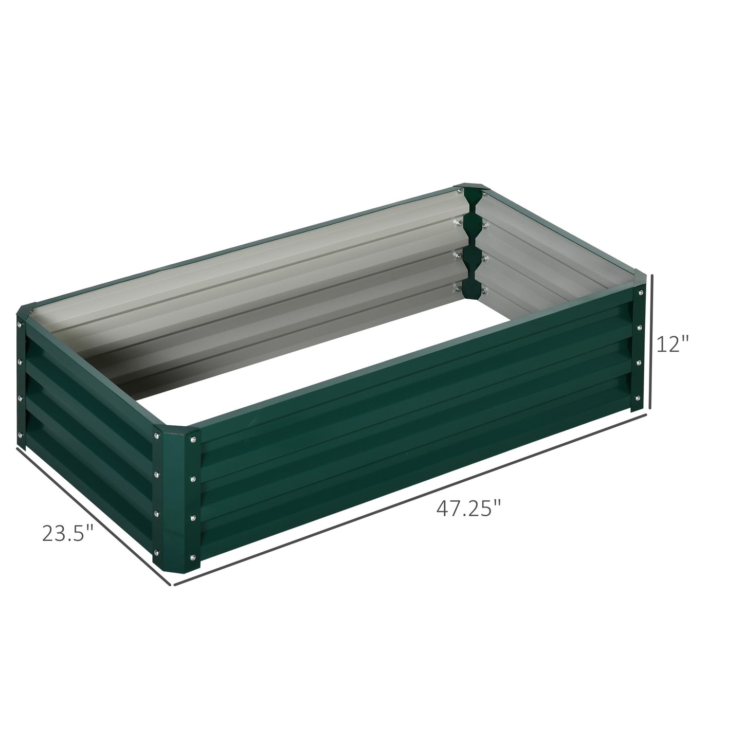 Metal Planter Box,Galvanized Raised Garden Bed,for Growing Vegetables,Flowers,Herbs,Succulents