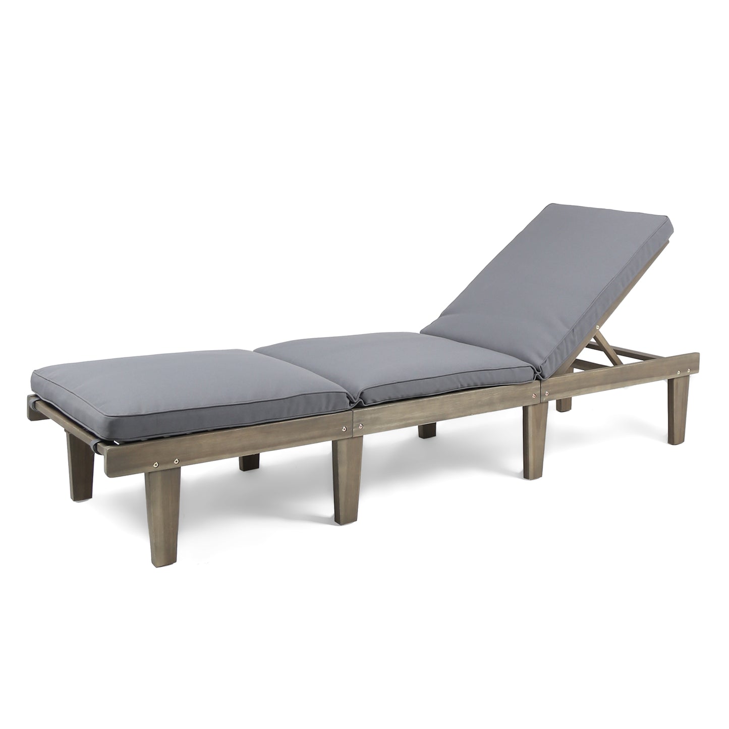 ARIANA KD WOOD CHAISE LOUNGE W/ CUSHION