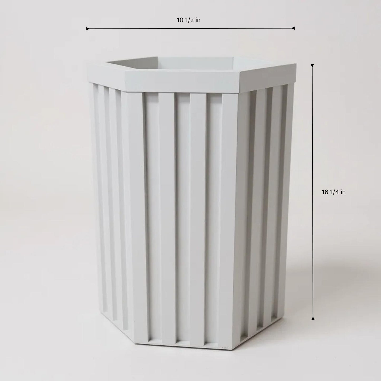 Hexagon Column Planter SM - White