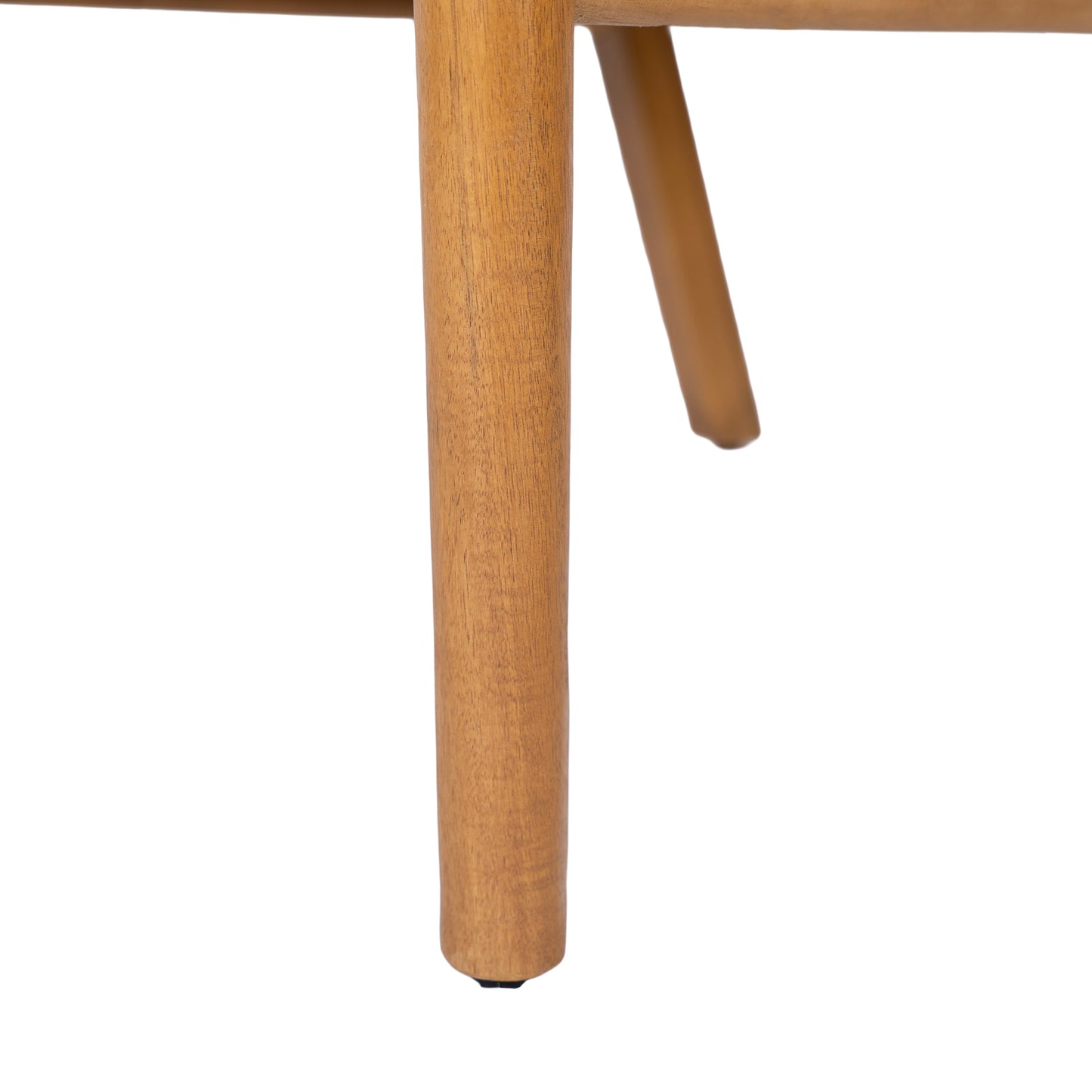 Outdoor Dining Chairs Set of 2, Acacia Wood Patio Chairs with Cream Washable Cushion,for Backyard, Poolside, Garden,Teak