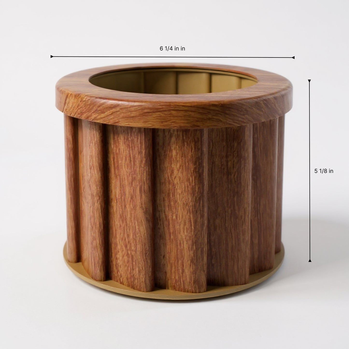 Round Strata Planter SM - Medium Brown