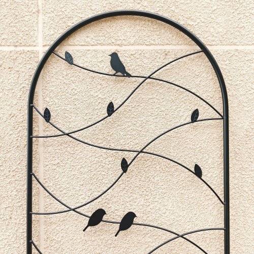 2 Pack 71 in. x 19.7 in. Black Metal Garden Trellis, Rustproof Trellis for Climbing Plants Outdoor Flower Support