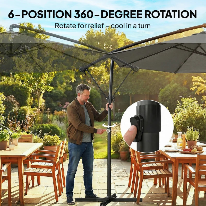 Modern Style Outdoor Hanging Cantilever Umbrella,Patio Umbrella