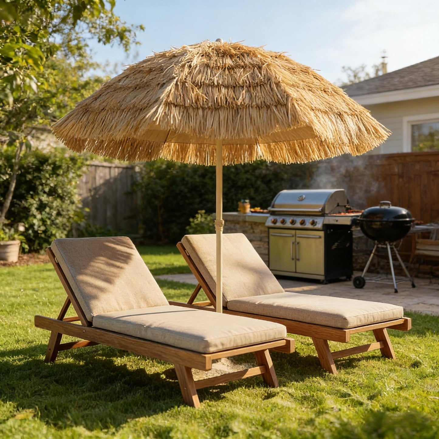 Outdoor Umbrella,Outdoor Hawaiian Style Garden Umbrella,Patio Umbrella