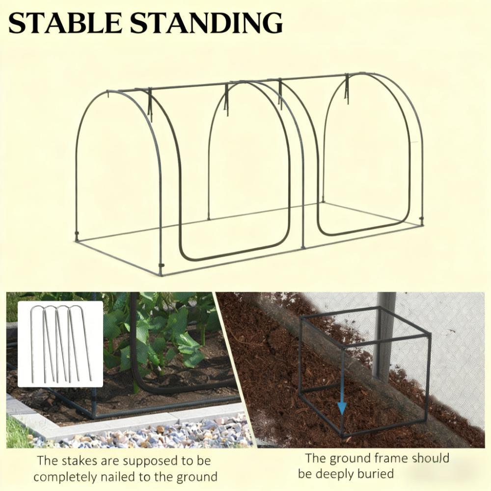 Plant Protection Tent,Crop Cage with Two Zippered Doors,Storage Bag and Ground Stakes, for Garden,Yard,Lawn