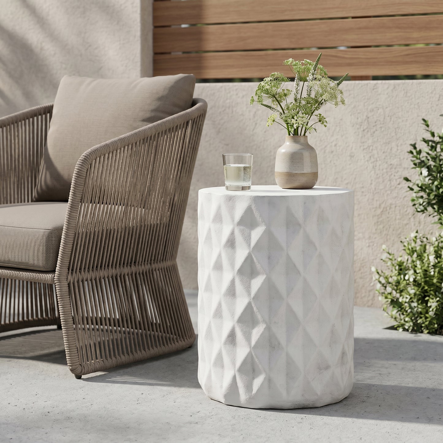 Outdoor LightWeight Concrete Side Table