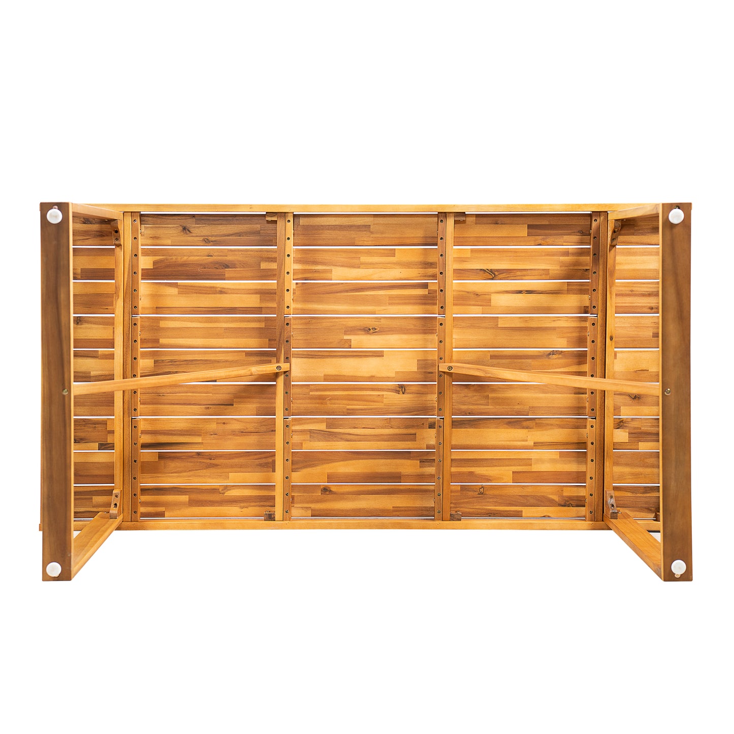 67" Acacia Wood Outdoor Dining Table , Ideal for Patio & Garden Gatherings, Teak Finish