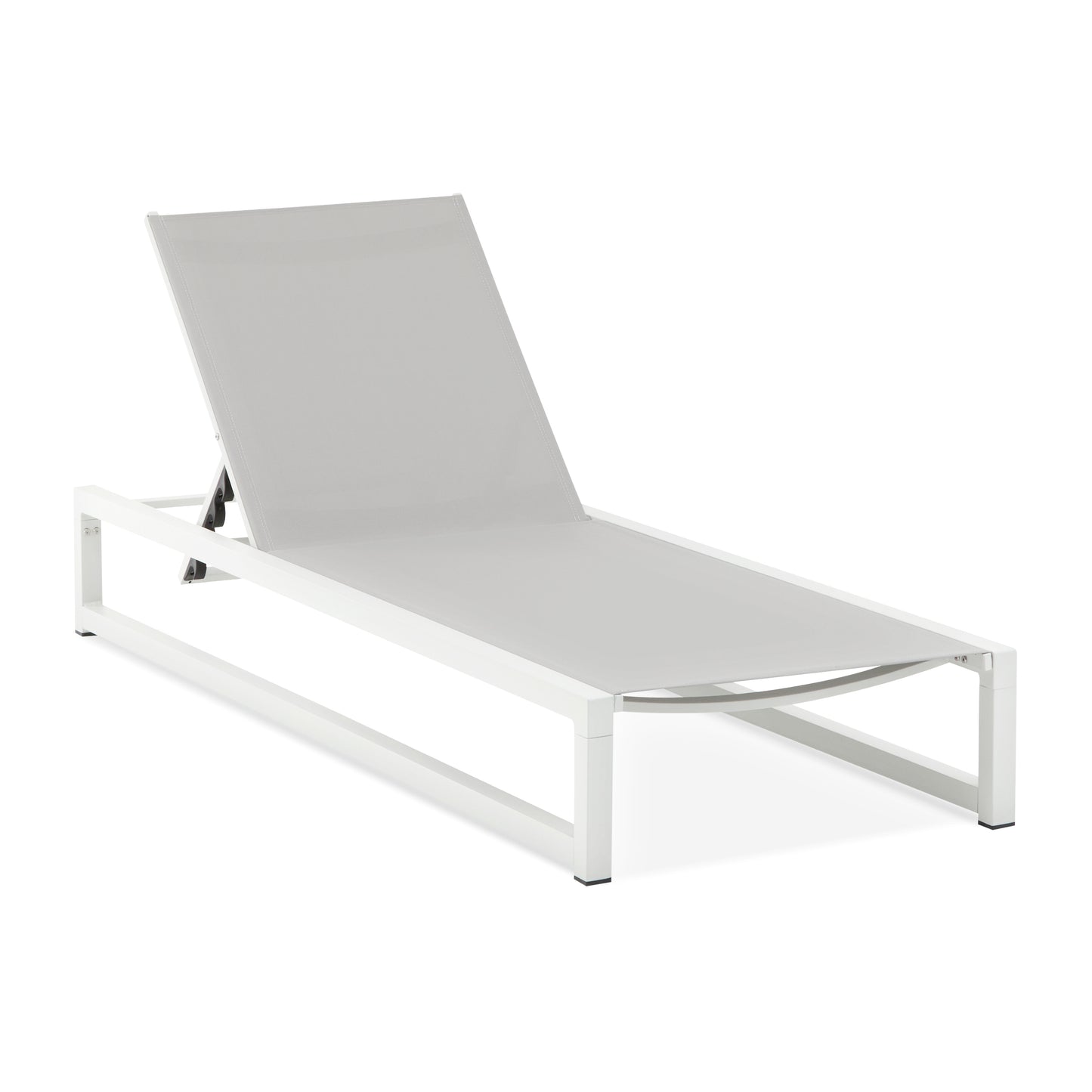 5-Level Adjustable 2-Piece Outdoor Chaise Lounge, Durable Aluminum Frame & Textilene Mesh, Perfect for Patio/Poolside