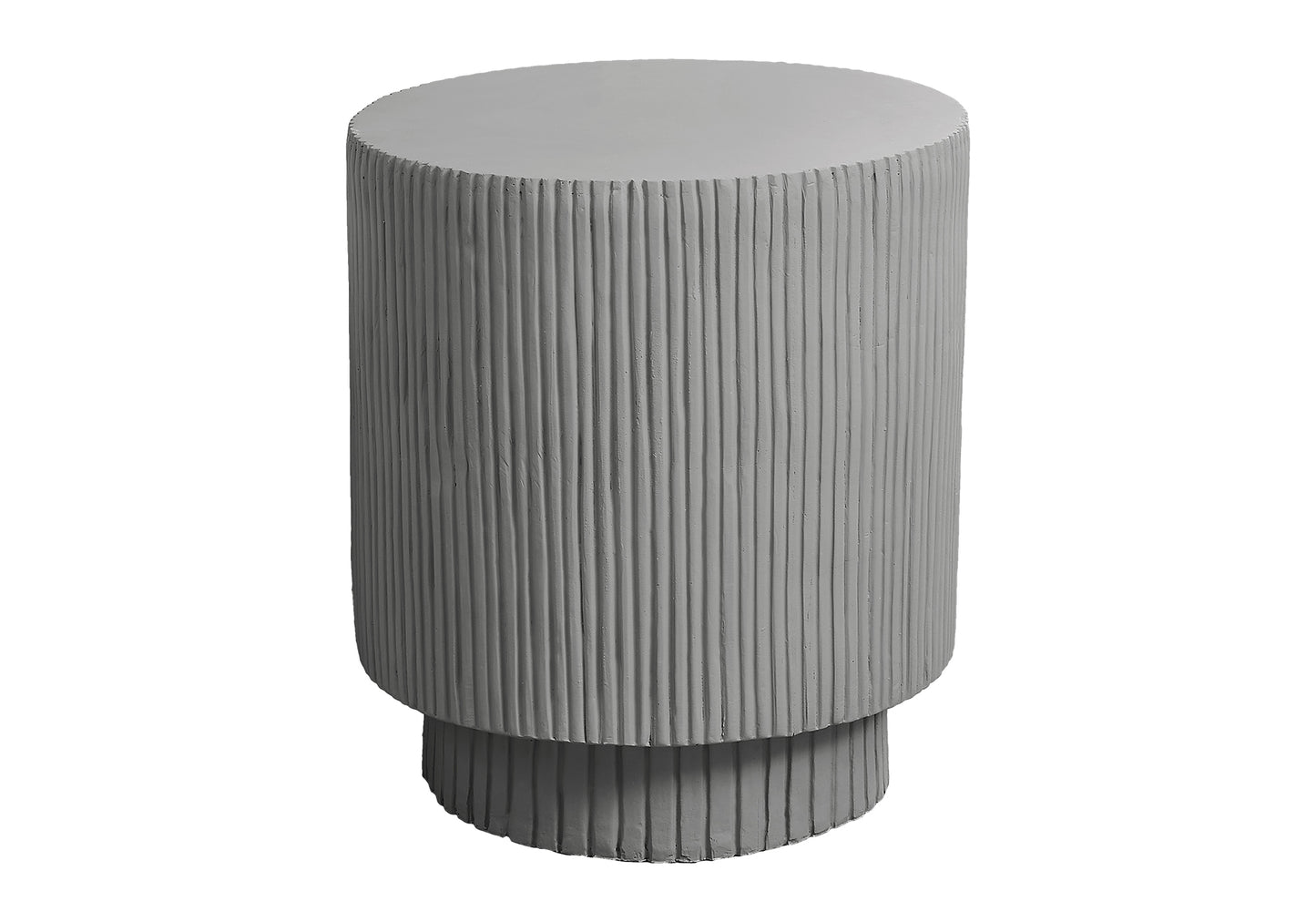 Accent Table, 25"h, Indoor Or Outdoor, Bedroom, End, Living Room, Nightstand, Round, Side Table, Grey, Contemporary, Modern