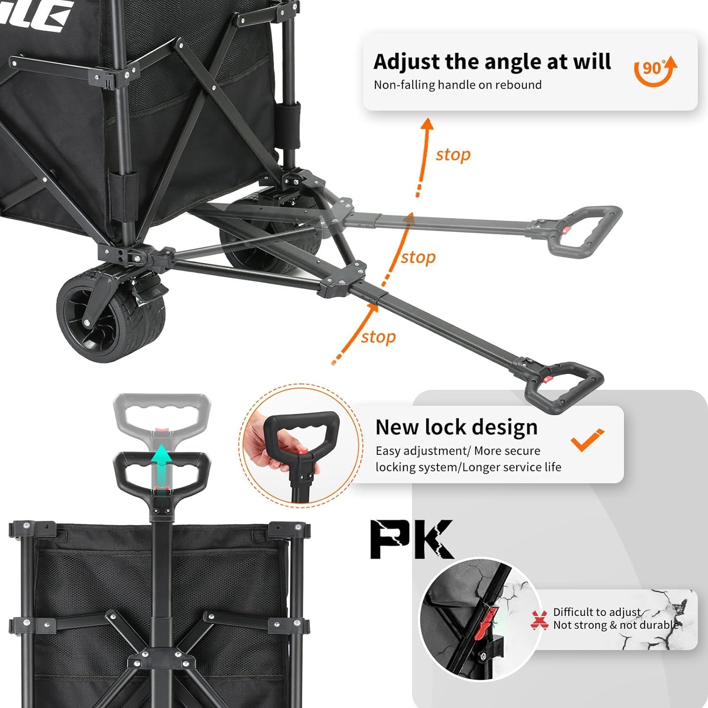 Black Taller Campers with Removable Inner Pocket  SKU:GCC130BBHQ