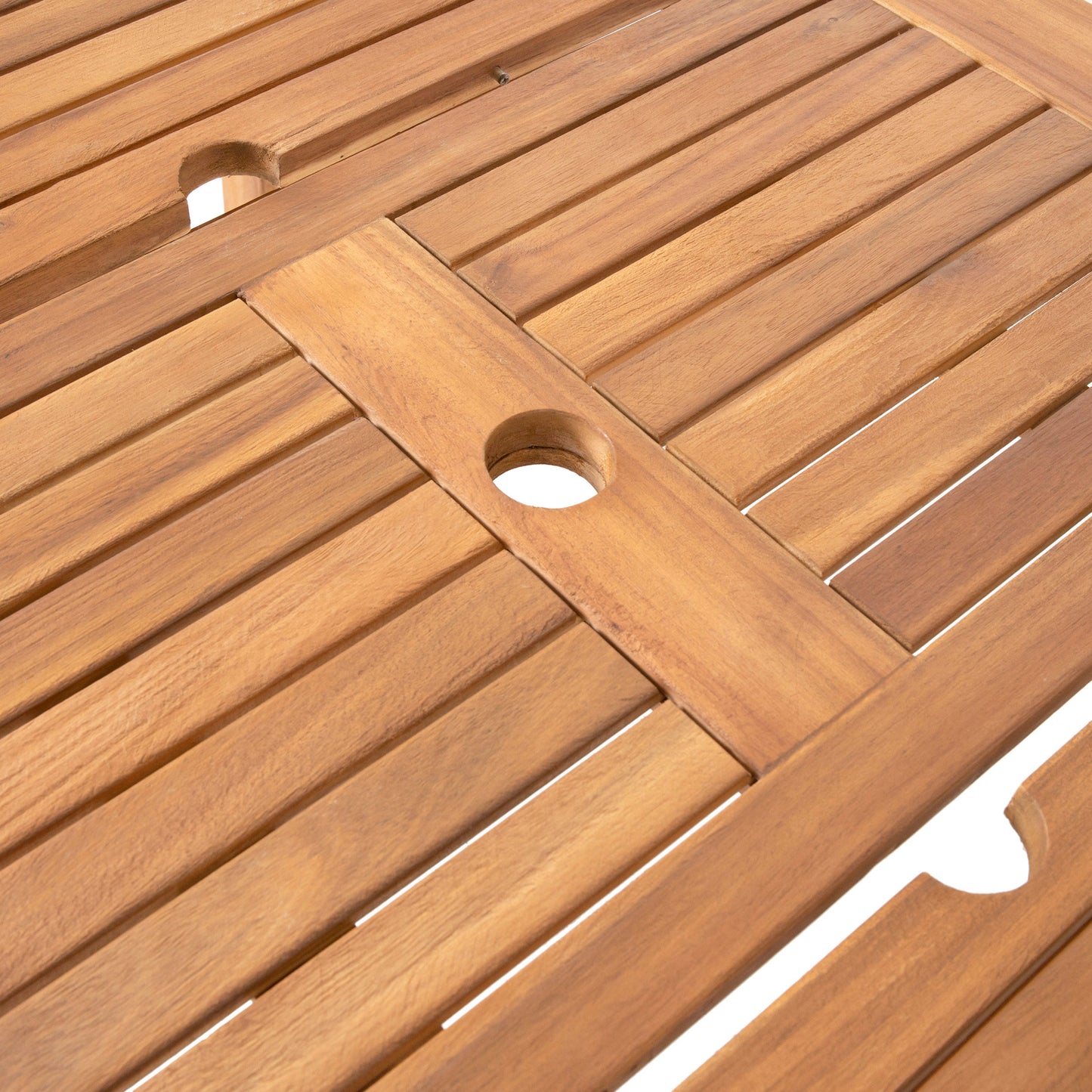 Outdoor Expandable Acacia Wood Dining Table,Natural