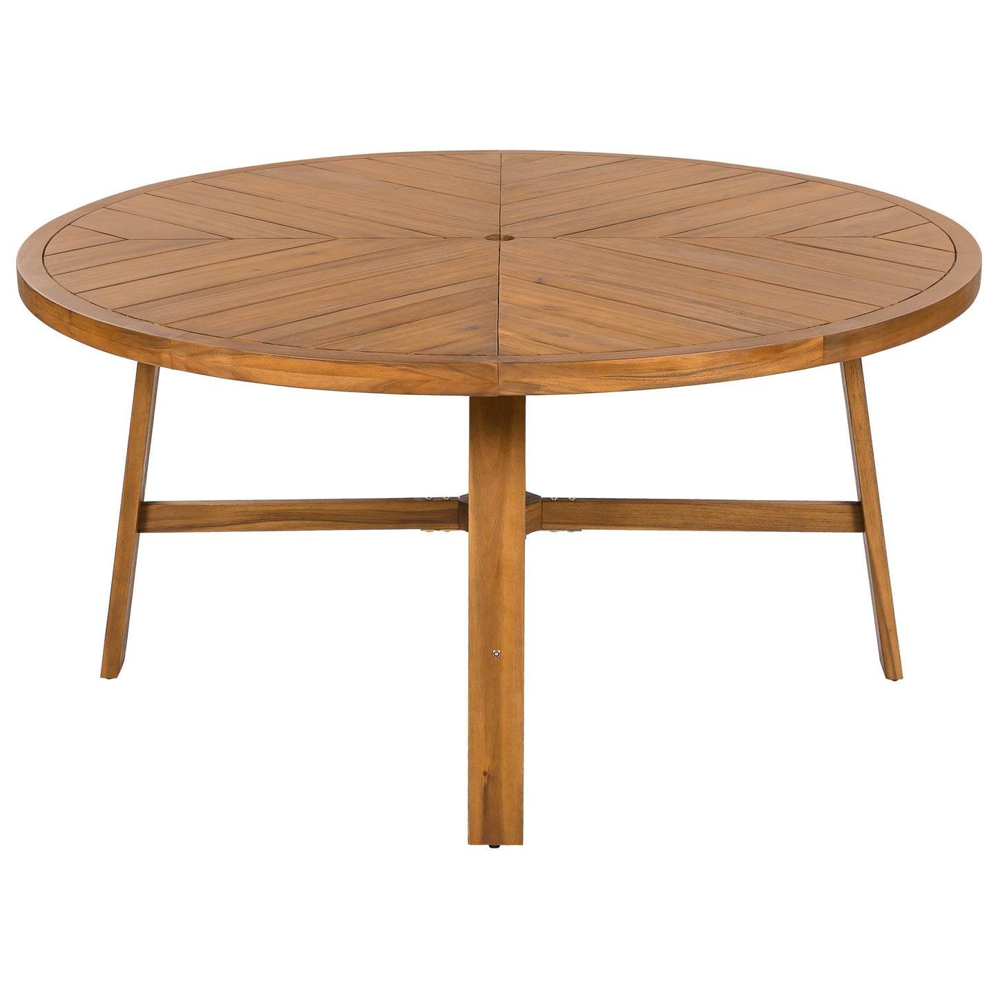 Outdoor Dinning Table with an Umbrella Hole for Patio, Backyard, Garden,