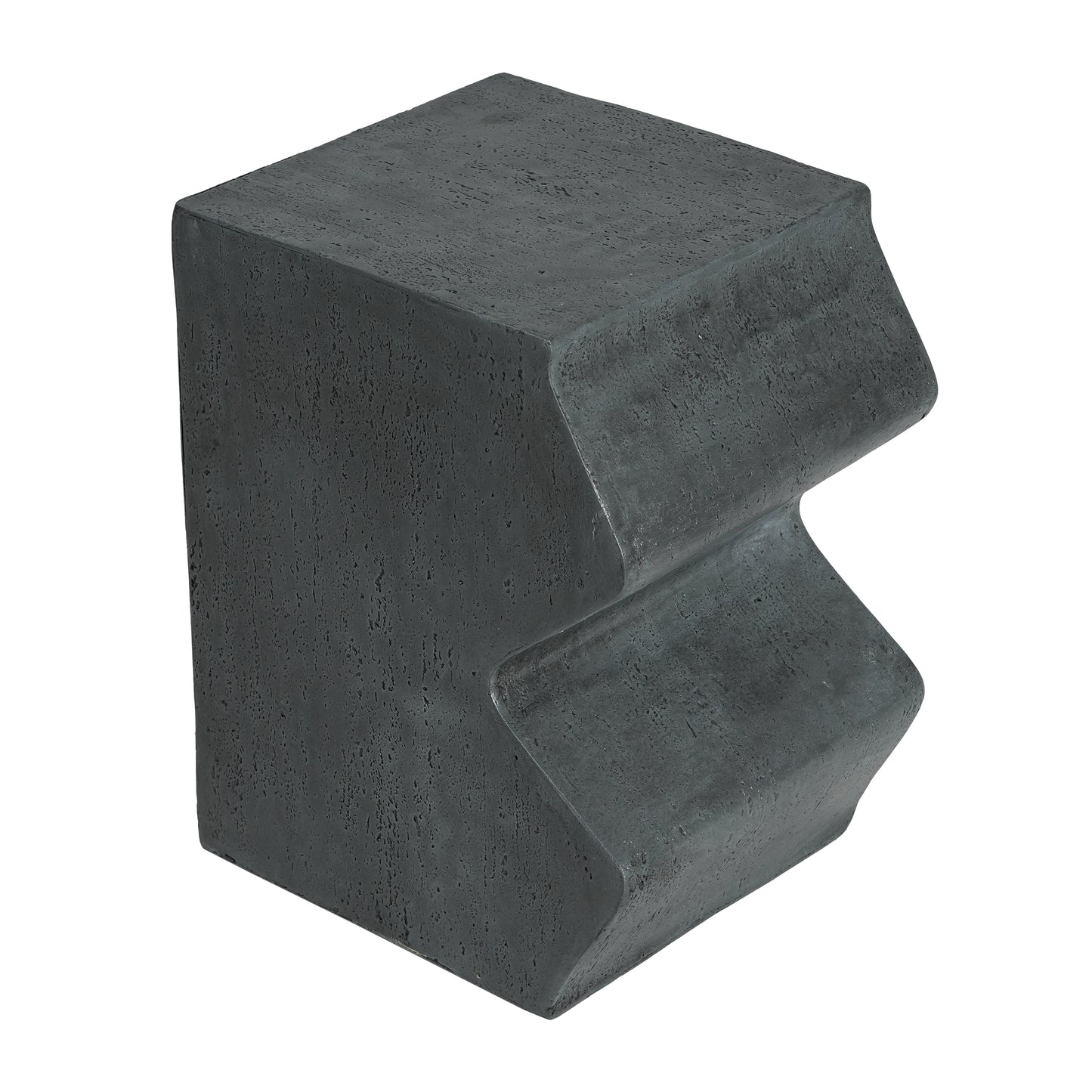 MGO Side Table, Set of 2 Rectangular Outdoor Side Tables, Decorative Garden Stools for Indoor Outdoor, Accent Table Patio Side Table End Table w Spotted, Stone Gray Color