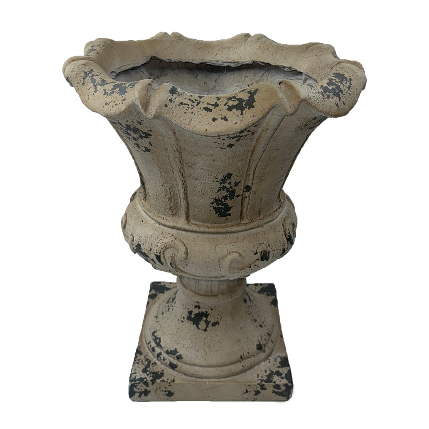 MGO Garden Planter, Garden decoration and planting,Color Antique White, Side 16.33"Wx16.33''Dx21.45"H