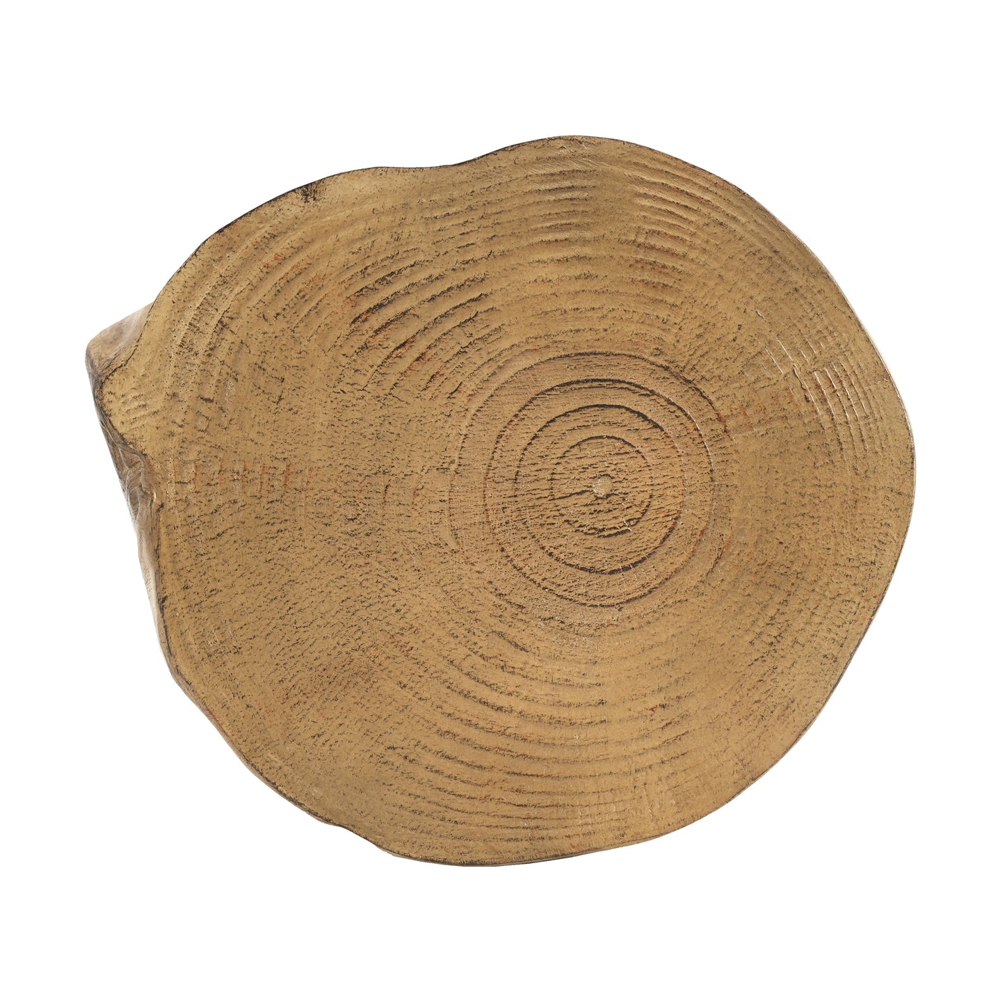 16.25 inch MGO Side Table, Hand-Painted Wood Stump Accent Table for Both Indoor and Outdoor Use
