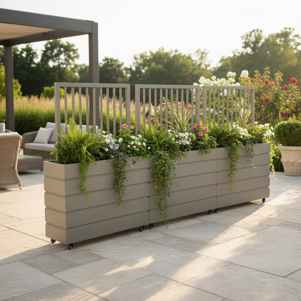 Terrace Divider Planter - Grey Brown