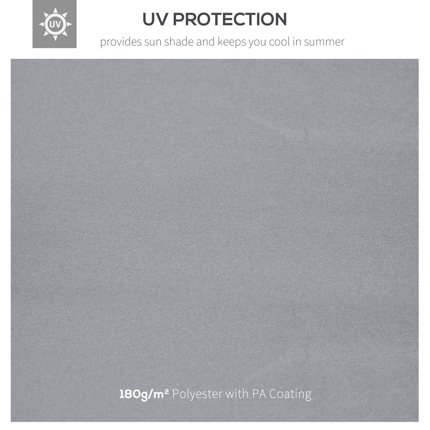 Outsunny 9.8' x 9.8' Gazebo Replacement Canopy, 2-Tier Top UV Cover for 9.84' x 9.84' Outdoor Gazebo Models 01-0153 & 100100-076, Light Gray (TOP ONLY)