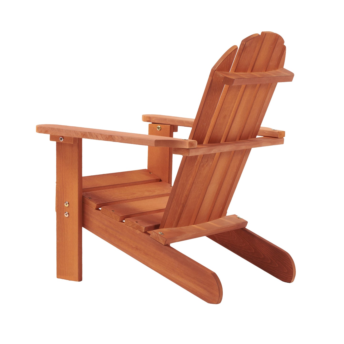 Wooden Kid's Adirondack Chair for Indoor and Outdoor, Natural Cedar Patio Lounge Chiar for Kids