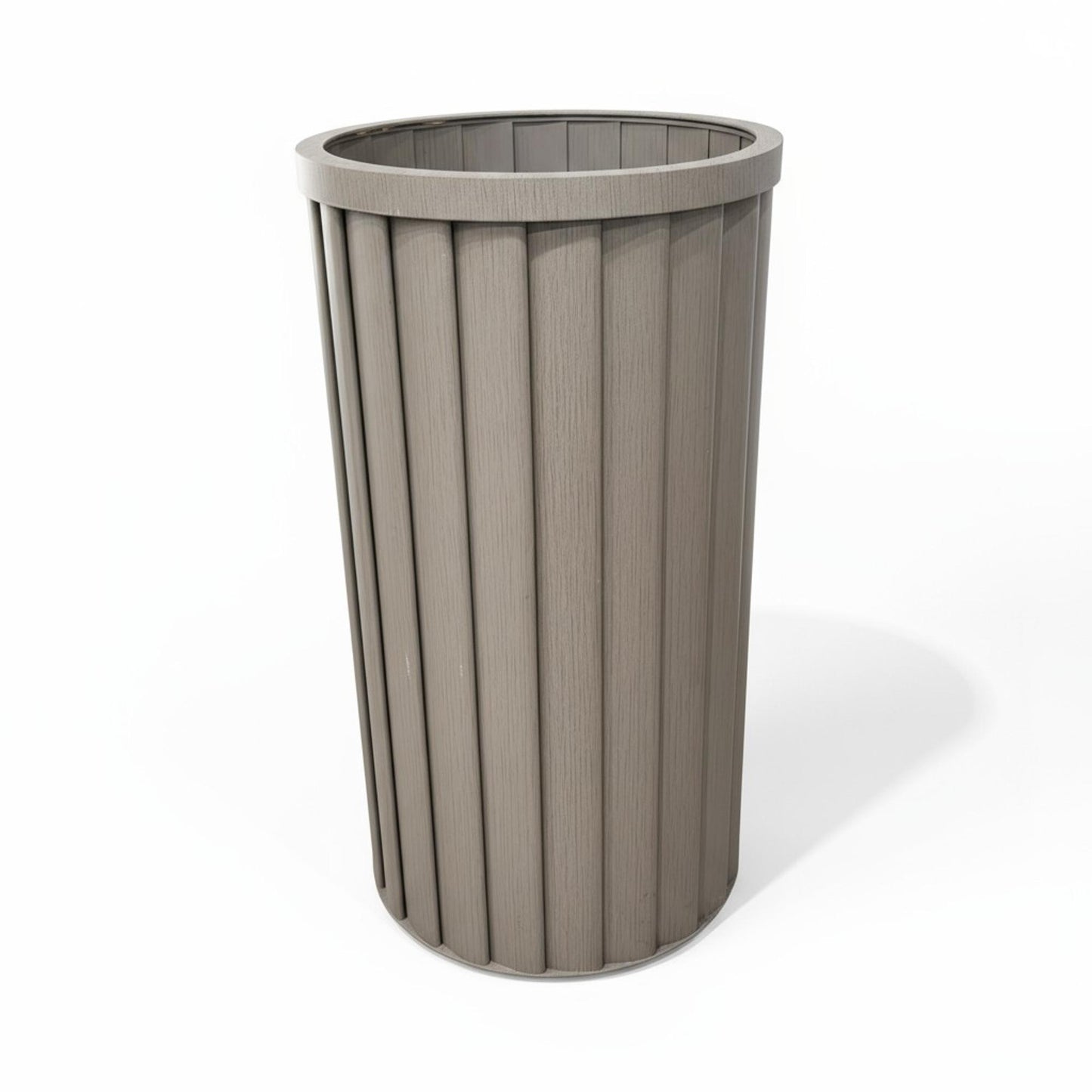 Round Strata Column Planter LG - Grey Brown