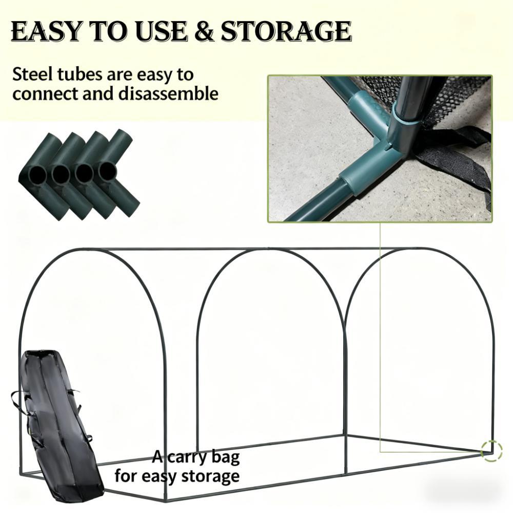 Plant Protection Tent,Crop Cage with Two Zippered Doors,Storage Bag and Ground Stakes, for Garden,Yard,Lawn
