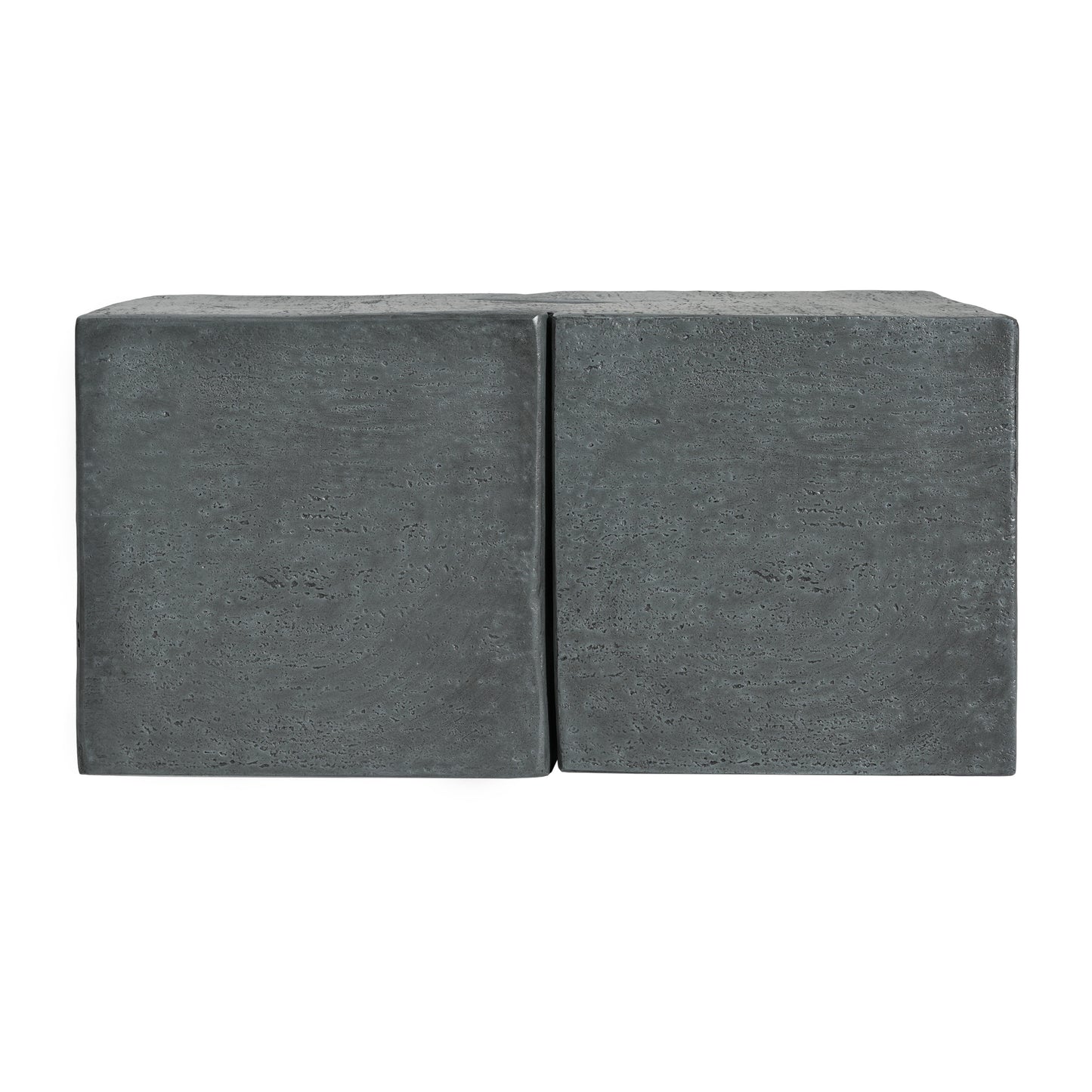 MGO Side Table, Set of 2 Rectangular Outdoor Side Tables, Decorative Garden Stools for Indoor Outdoor, Accent Table Patio Side Table End Table w Spotted, Stone Gray Color