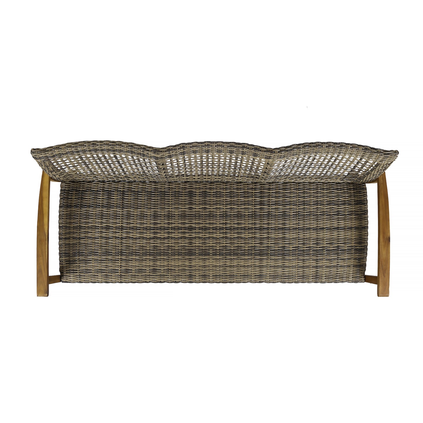 HAMPTON WOOD + WICKER 3 SEATER