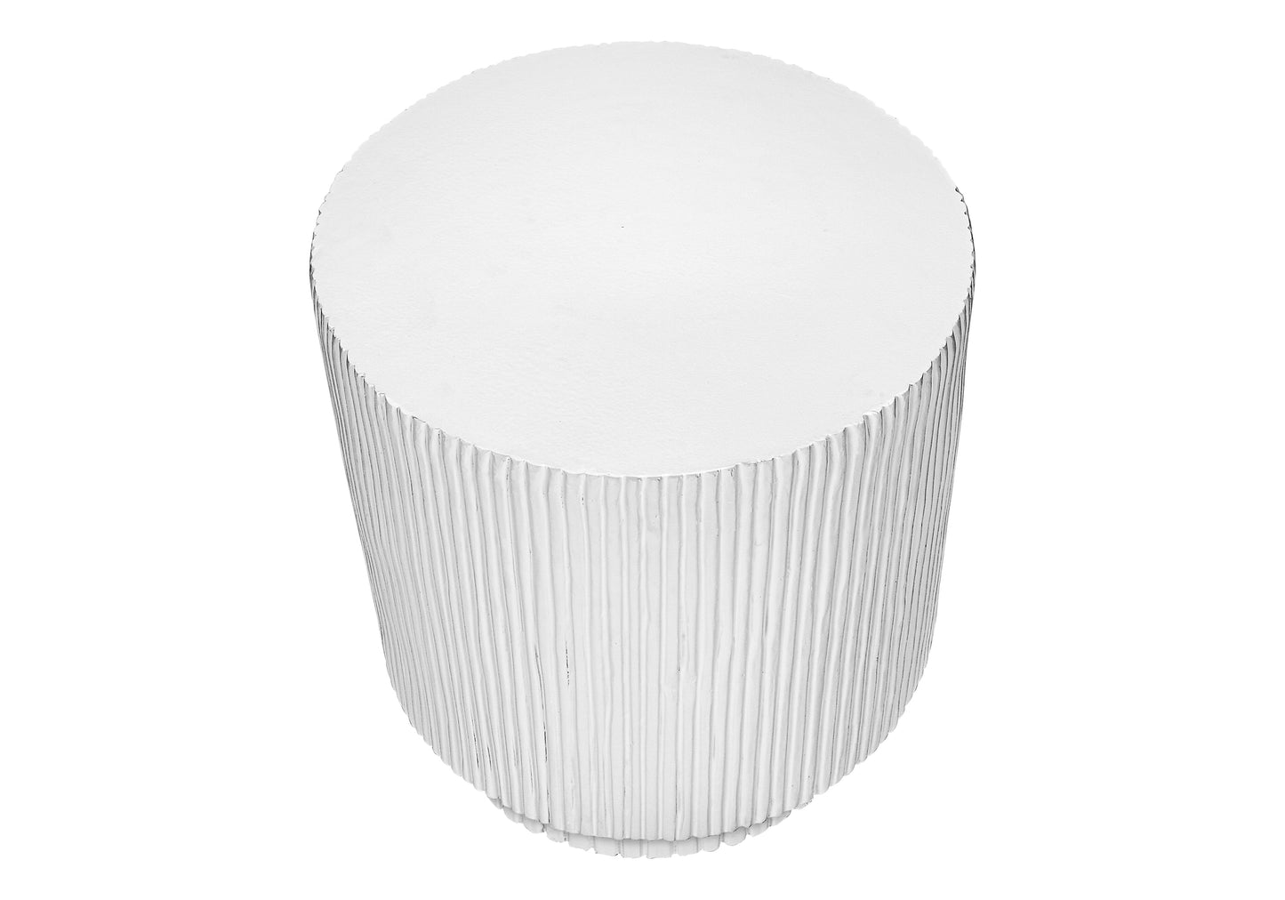 Accent Table, 25"h, Indoor Or Outdoor, Bedroom, End, Living Room, Nightstand, Round, Side Table, White, Contemporary, Modern