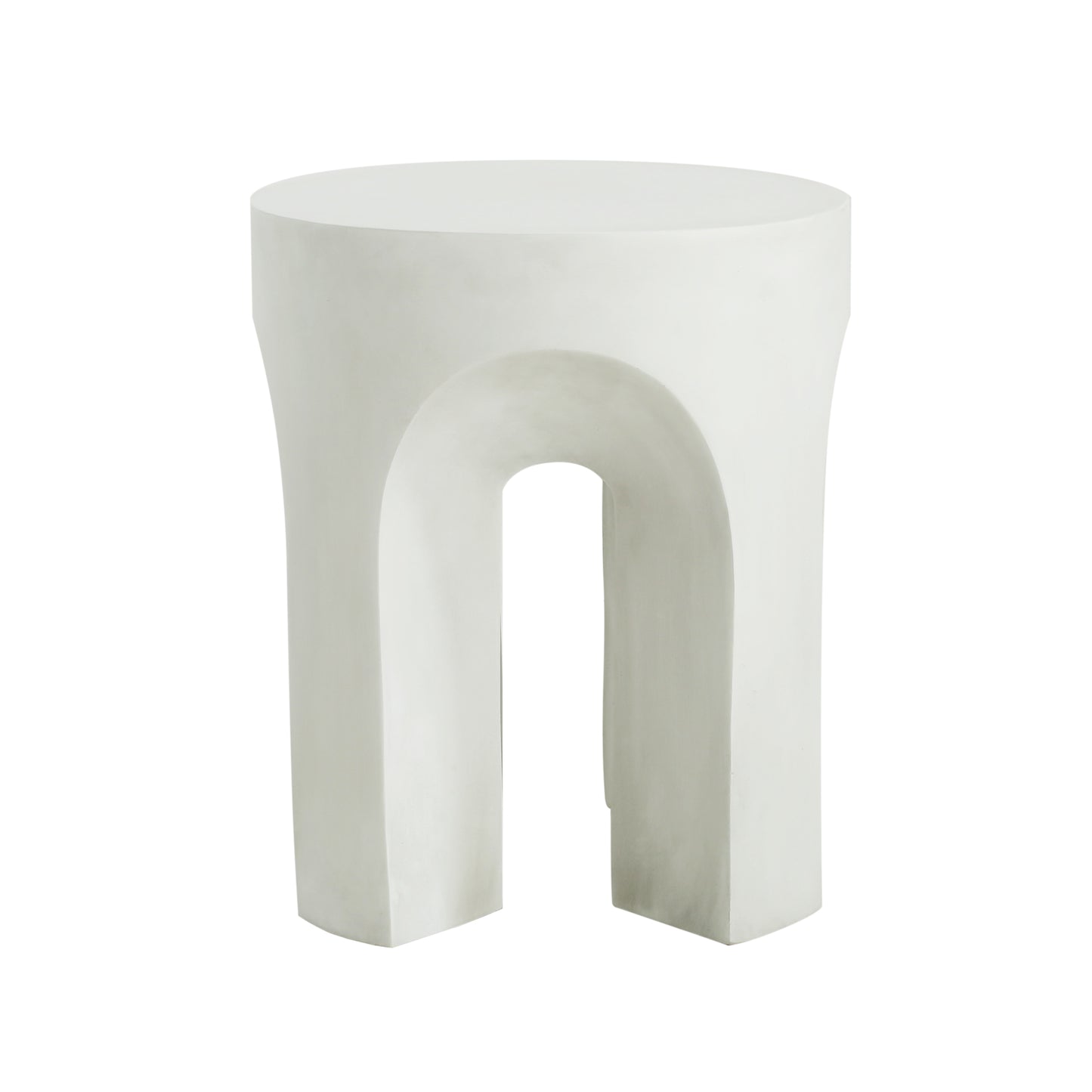 Outdoor MGO Round Top Side Table/End Table, Living Room Accent Table,Antique White