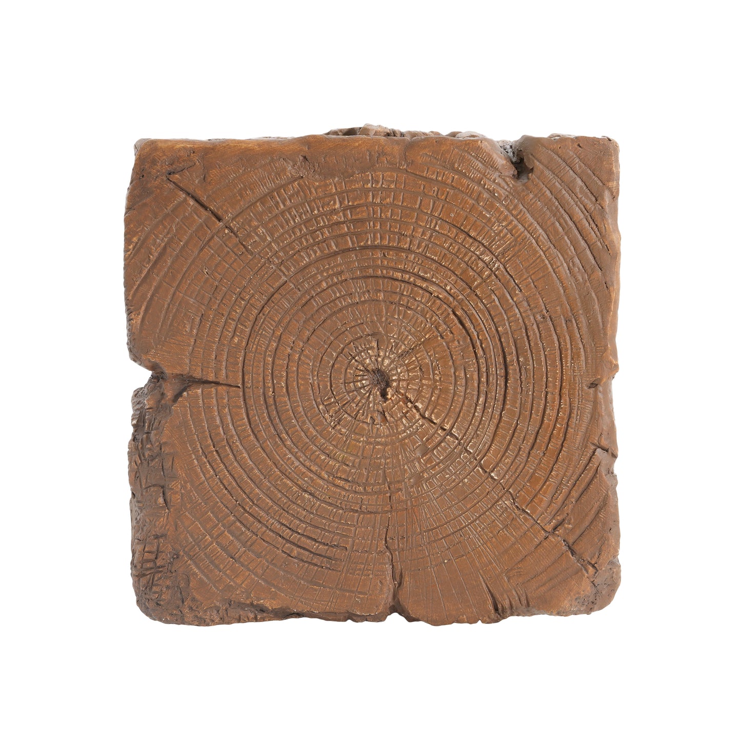 Amira Outdoor And Indoor Stump Shape MGO Side Table, Brown Finish