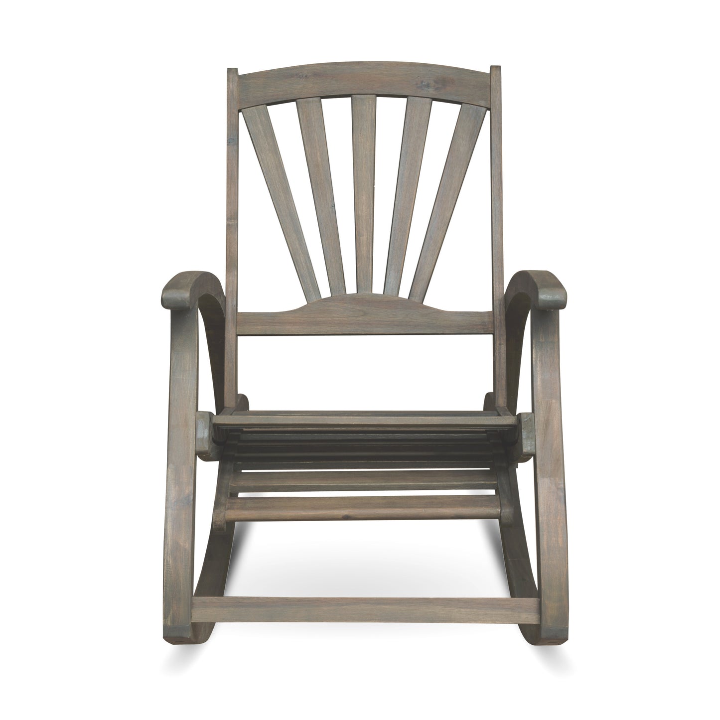 Outdoor Acacia wood Rocking Chair with Retractable foot panel,Rocker Patio Rocking Chair for Porch, Patio, Balcony,
