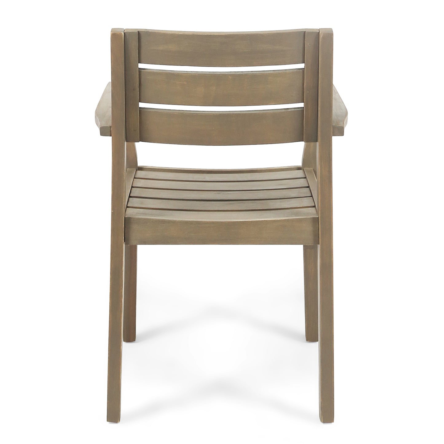 STAMFORD Dining Chairs Set of 2,Acacia Wood Patio Armchair,for Backyard, Poolside, Garden,Grey