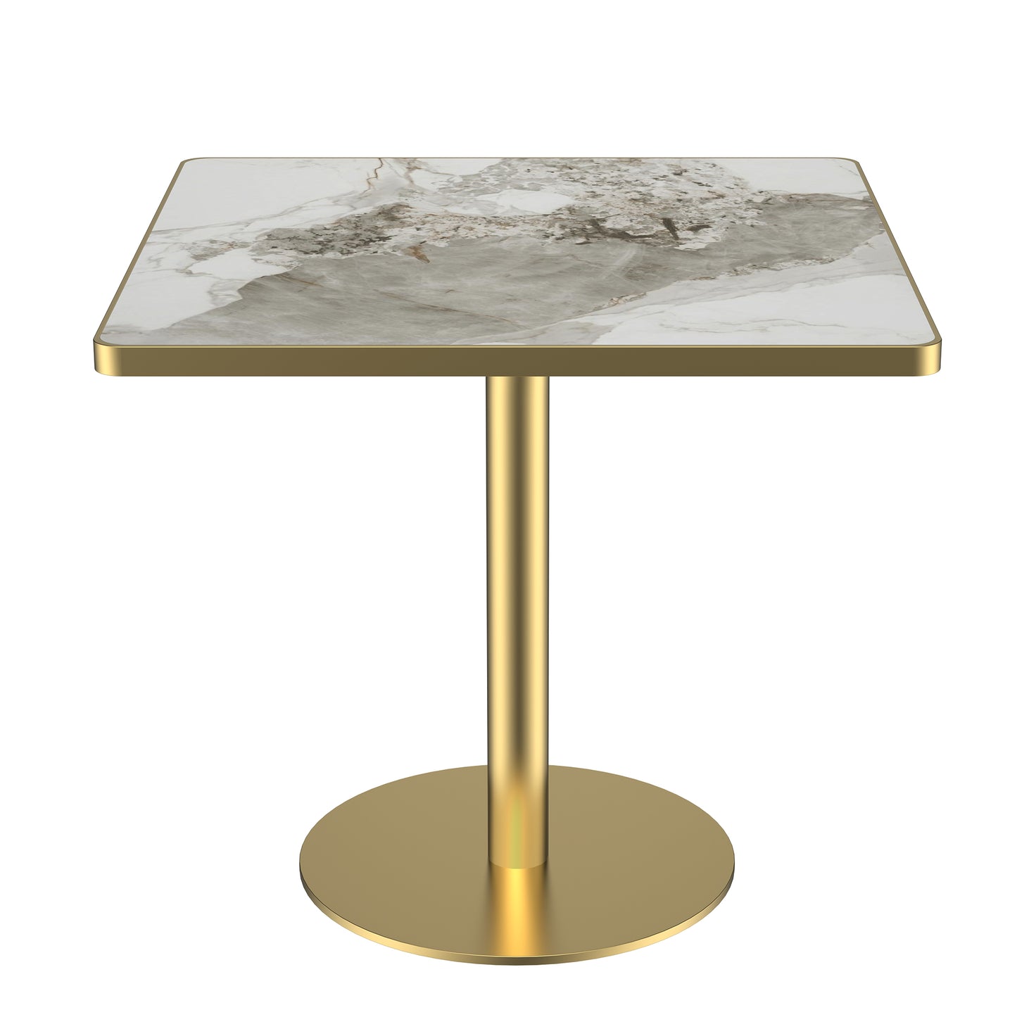 Square Modern Dinning Table 31.5 inches Bistro Table Tulip Table with Faux Marble top,Easy Assemble,Sturdy Metal Frame Diameter