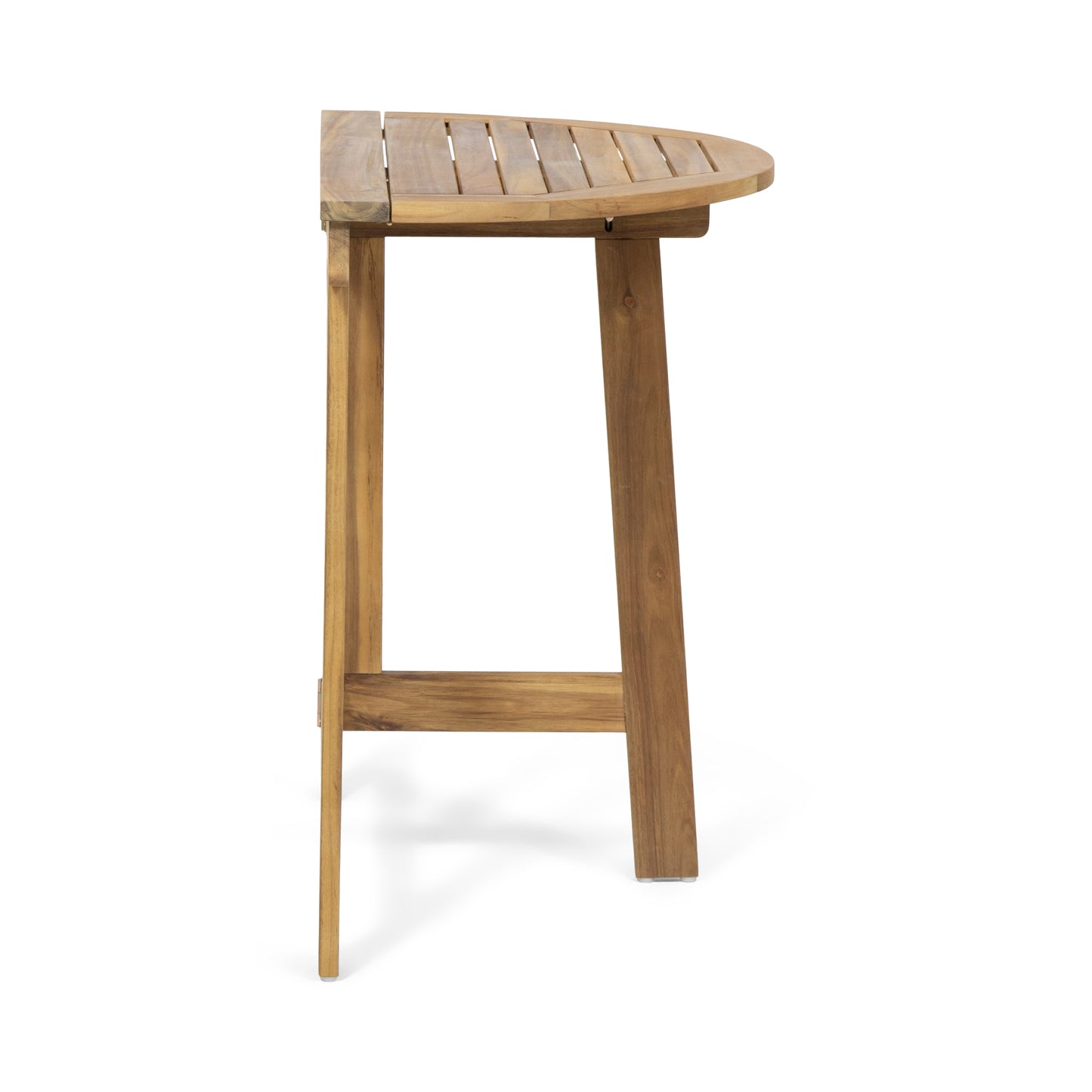 Outdoor Half-Round Folding Acacia Wood Bistro Table, Natural