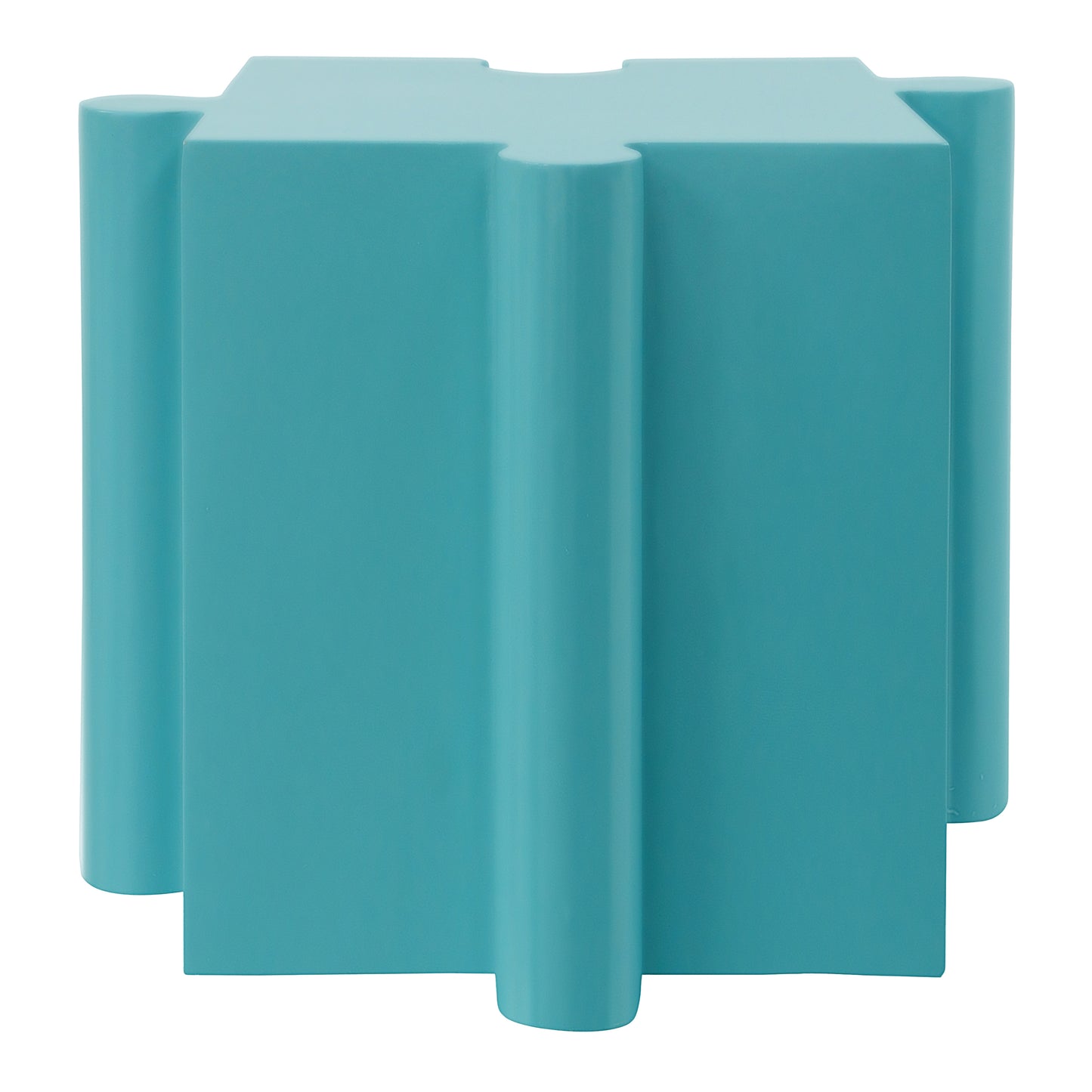Puzzle Art Side Table, Modular Convex Edge MGO Table - Buy Singles or Combine for Custom Layouts,  Indoor & Outdoor,Light Blue Color