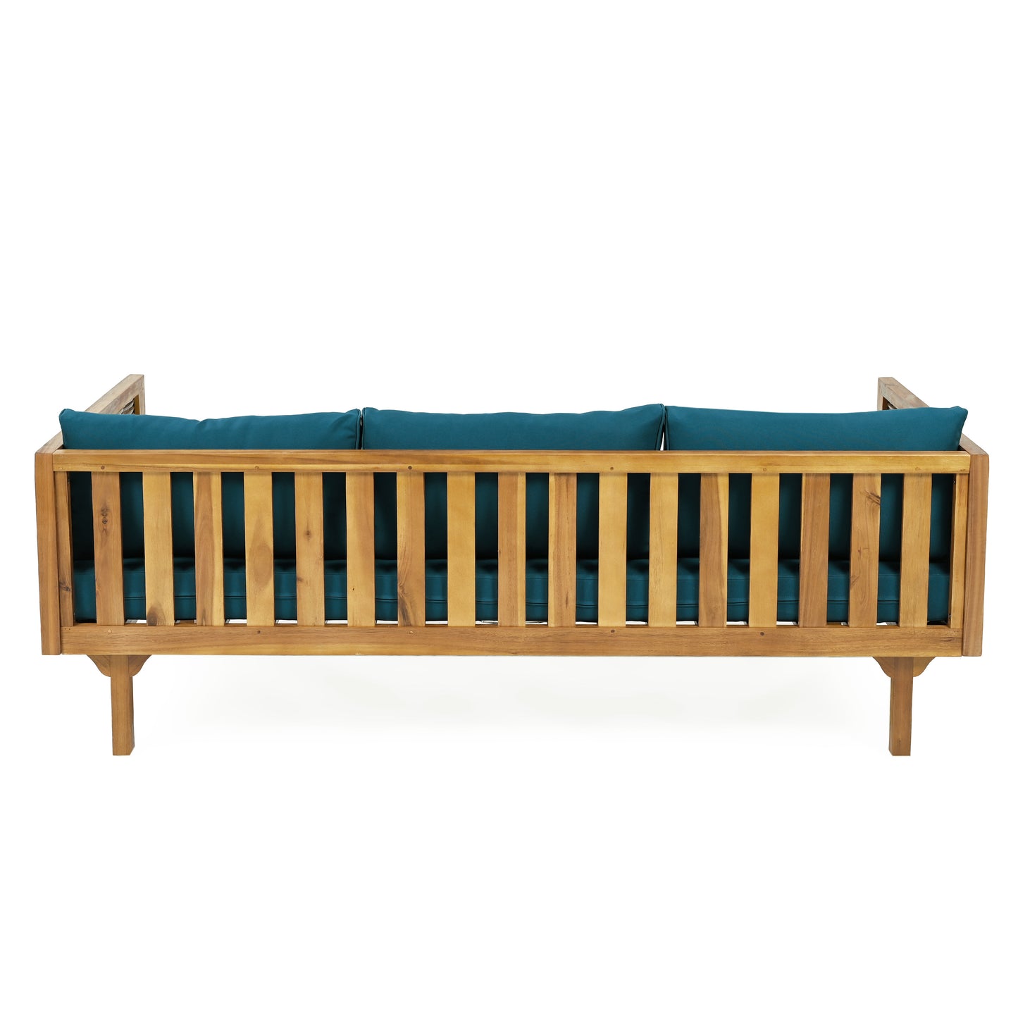 CLAREMONT 3 SEATER DAYBED WITH RATTAN ARMS (TEAK CUSHION)
