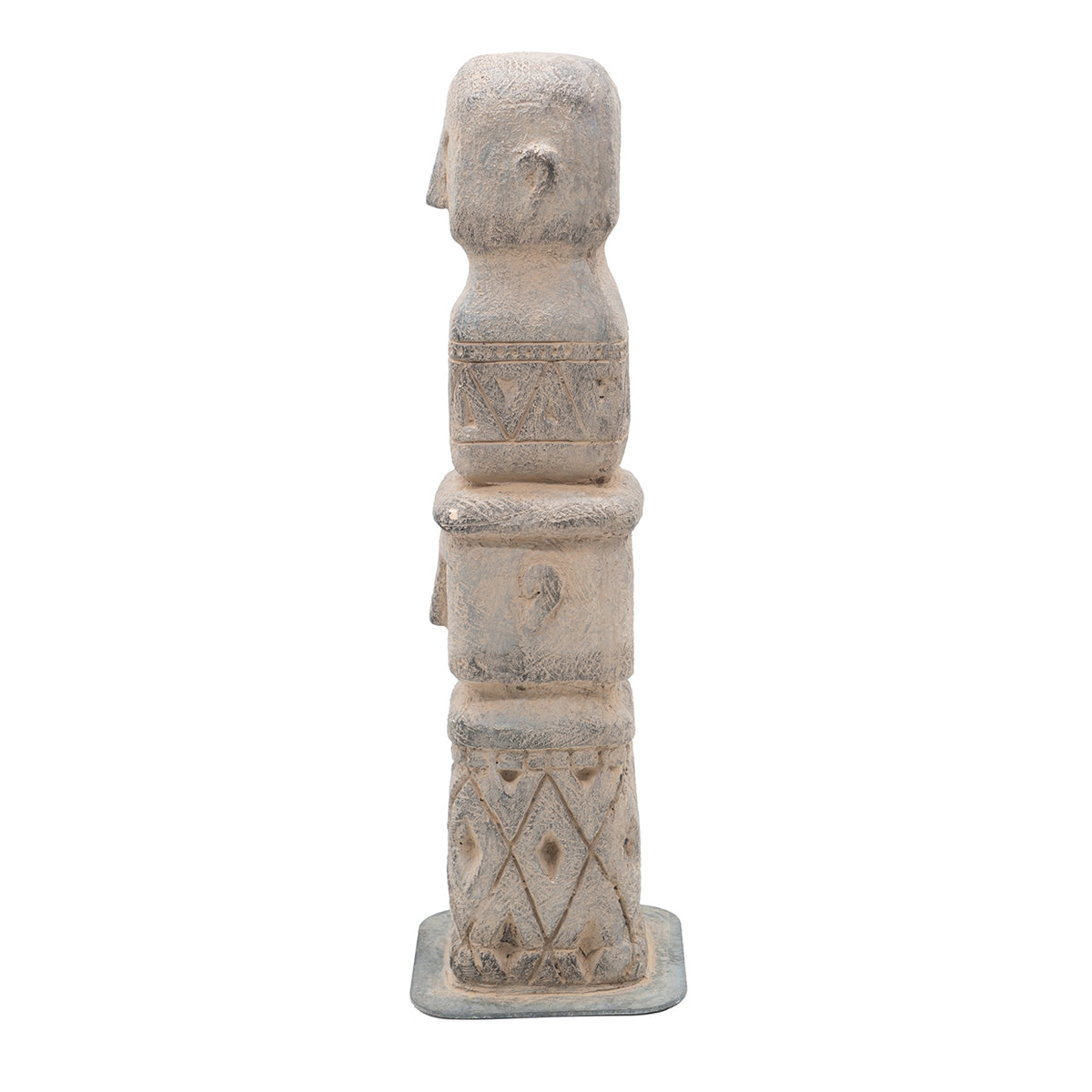 3.5x3.5x15.7" Ancient Tribe Decor, Indoor Outdoor Garden Decor
