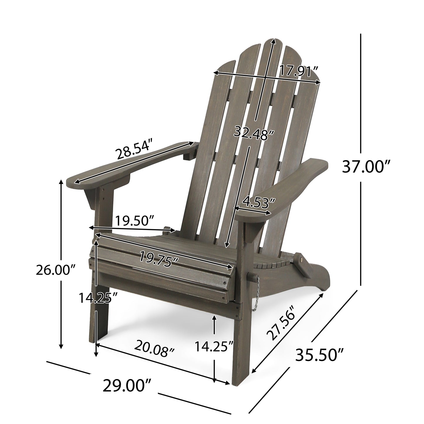 HOLLYWOOD  FOLDABLE ADIRONDACK CHAIR