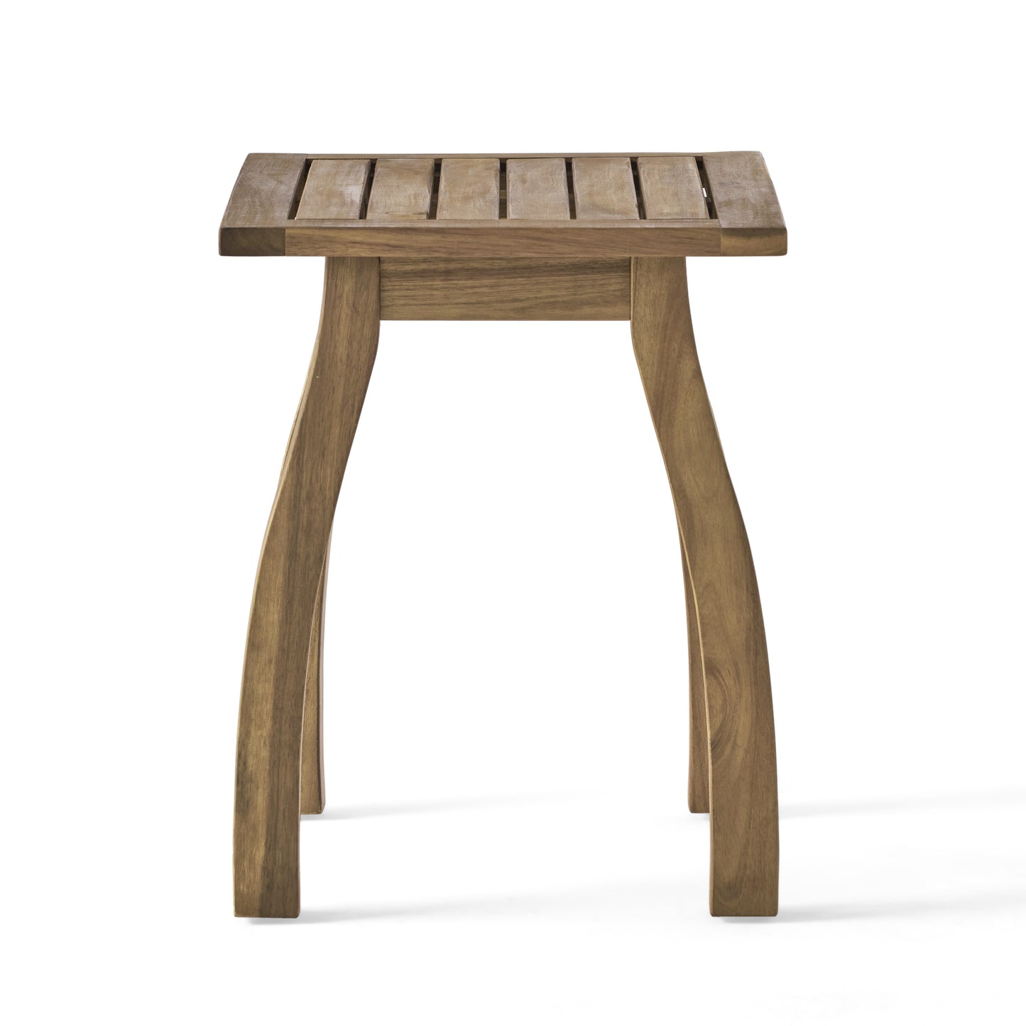 SELMA Acacia wood Accent Side Table in Natural Stained, Weather-Resistant Rectangular End Table for Patio, Garden, Lawn, and Living Room(Natural Stained)