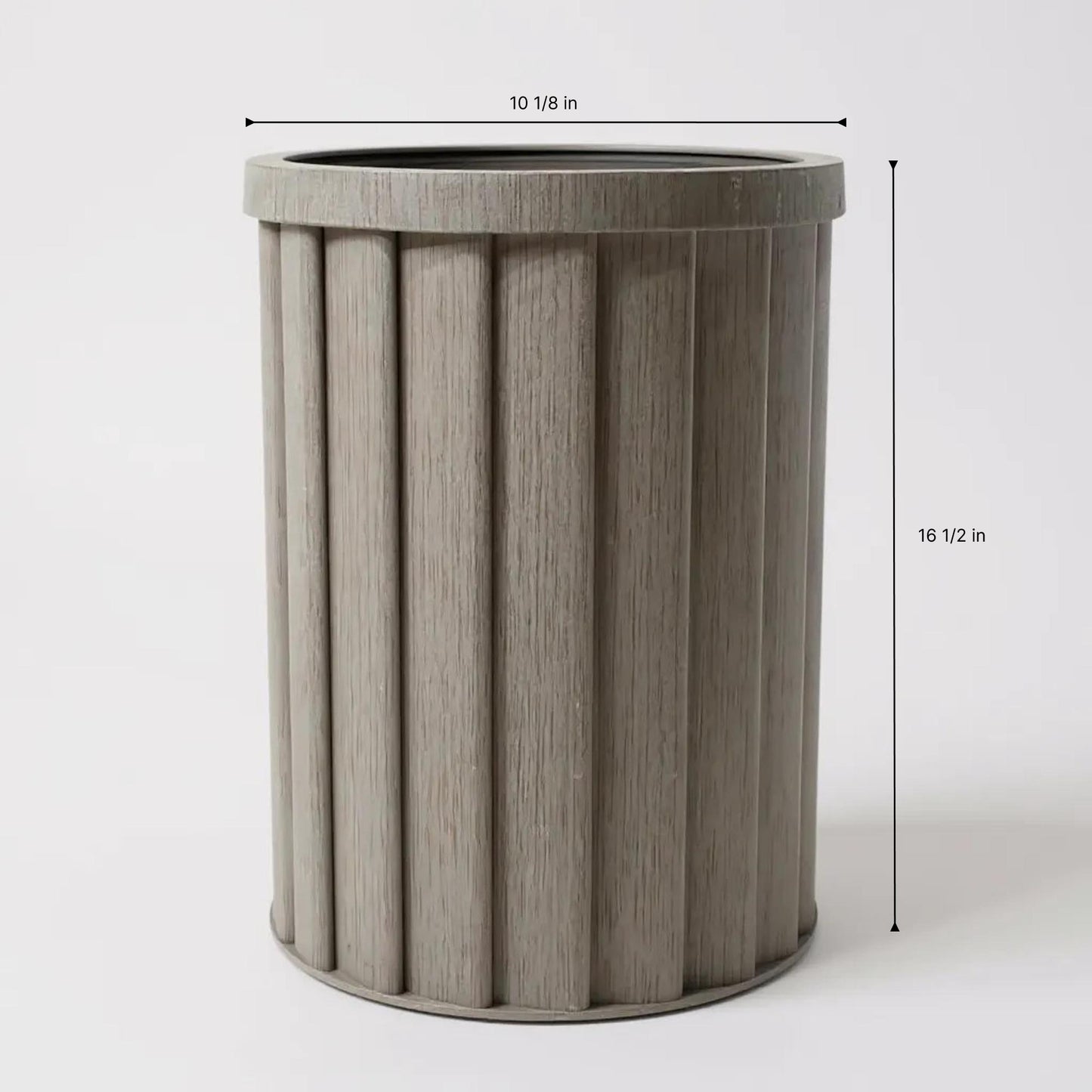 Round Strata Column Planter MD - Grey Brown