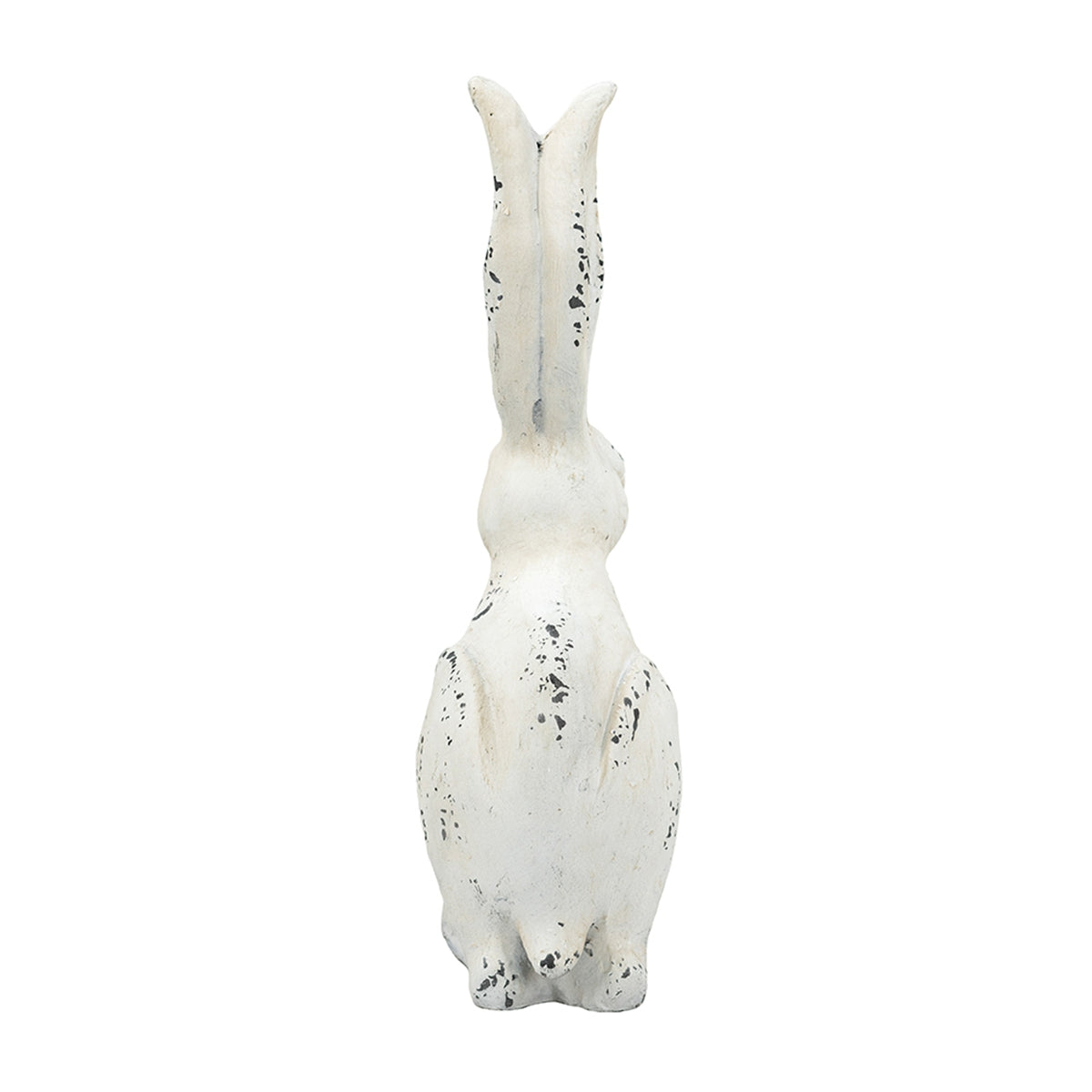 8.3x5.1x18.5" White Rustic Rabbit Figurine, Small