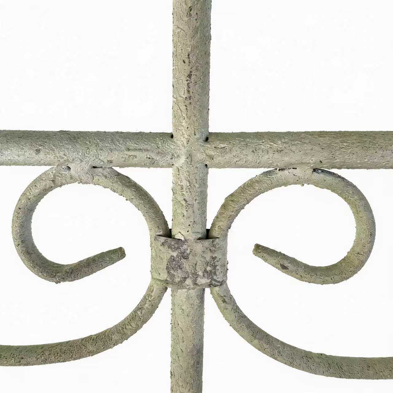Sungmor 25.6'' by 67.72''Iron Garden Fence, Pretty Vintage Green Rustic Style Decorative Fence Pannels, Outdoor Yard Landscape Pathway Border Panels Anti Animal Flowers Plants Barrier Climbing Trellis